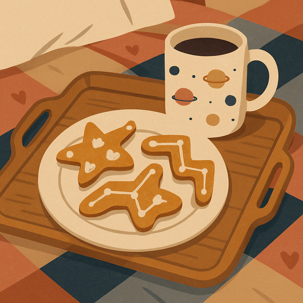 Star Chart Valentines Day Breakfast Tray painting number kit