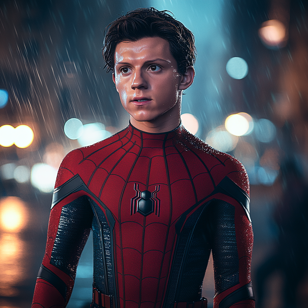Tom Holland Swinging Between Stardom And Streetlight Heroics Painting by numbers kit