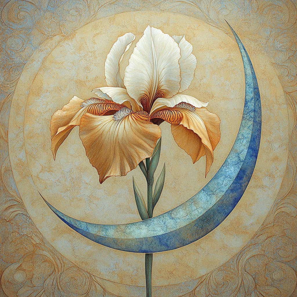 Michelangelo Inspired Cometary Iris paint by color