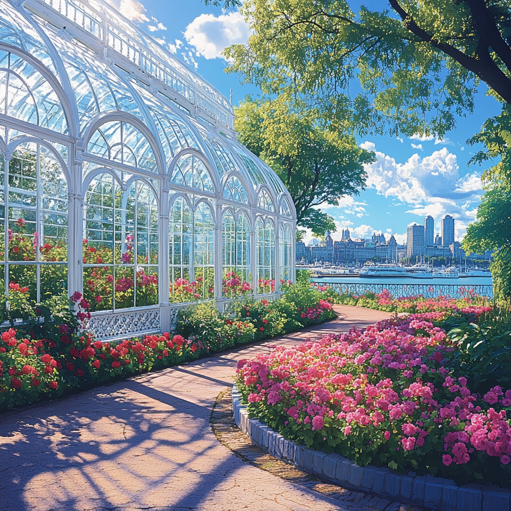 Royal Botanic Garden Glasshouses Sydney Australia Paint by numbers kits