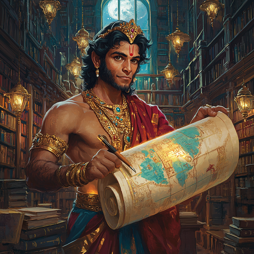 Hanuman Library Of Sacred Maps Painting by numbers kit
