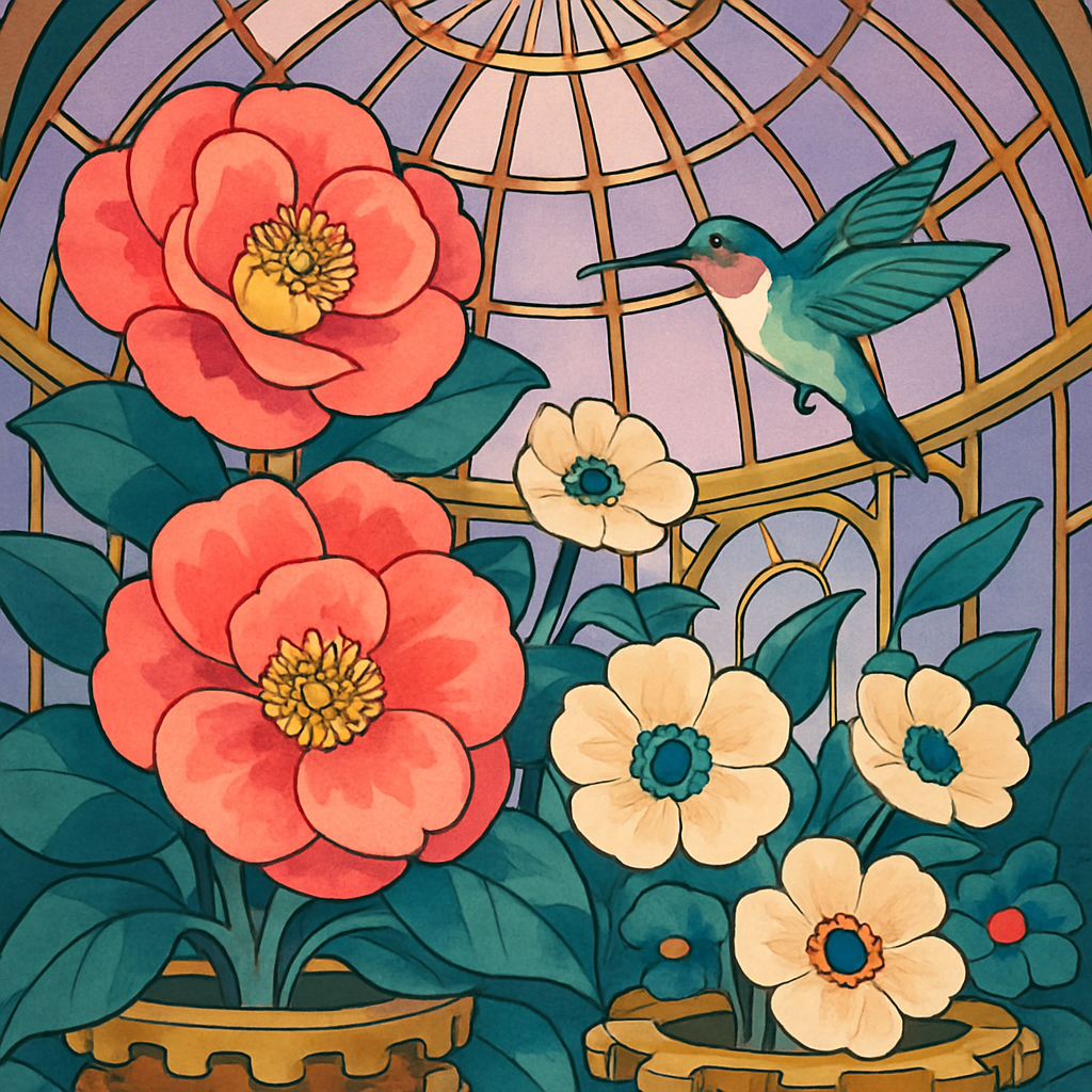 Clockwork Conservatory Flowers painting number kit