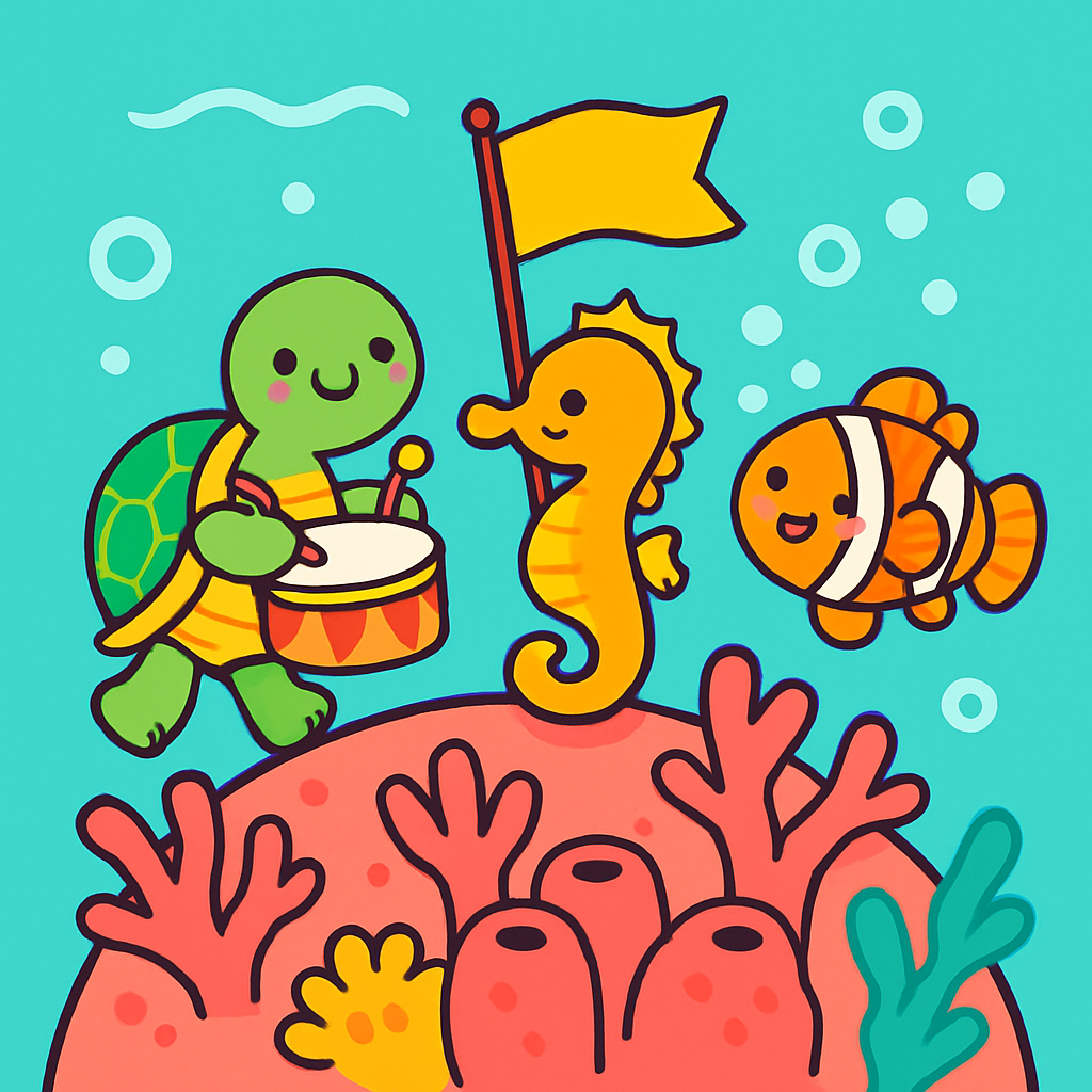 Coral Reef Planet Parade paint by color