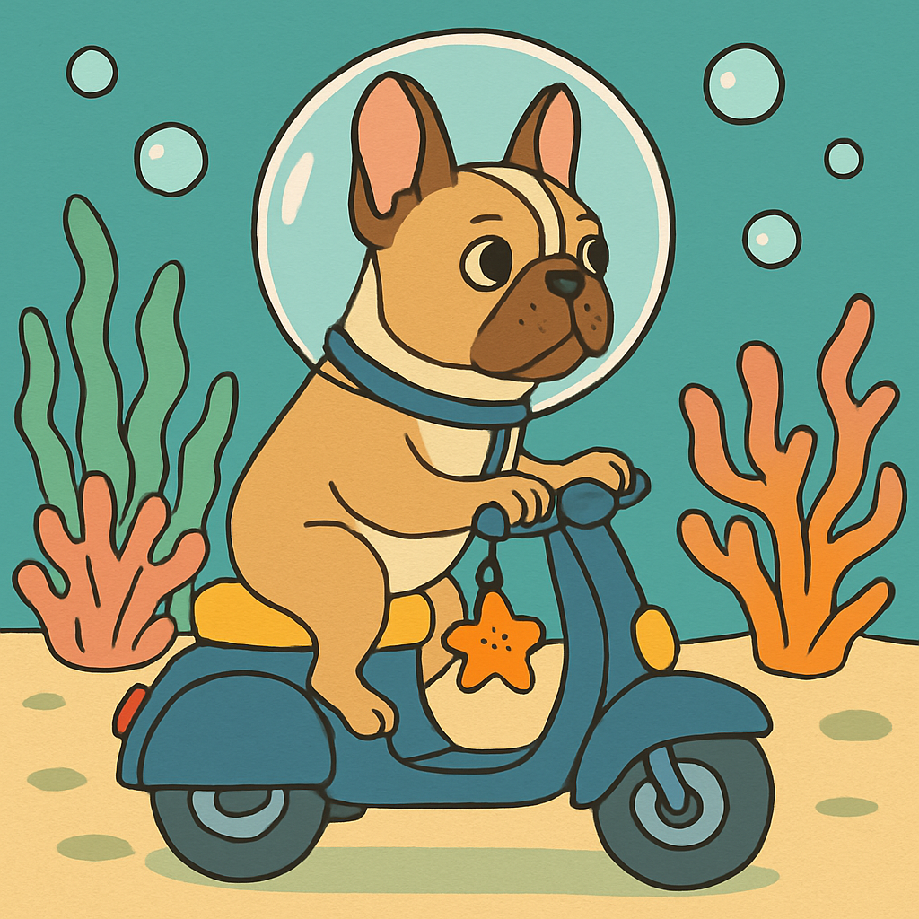 Glass Reef With Dog Explorer Painting by numbers kit