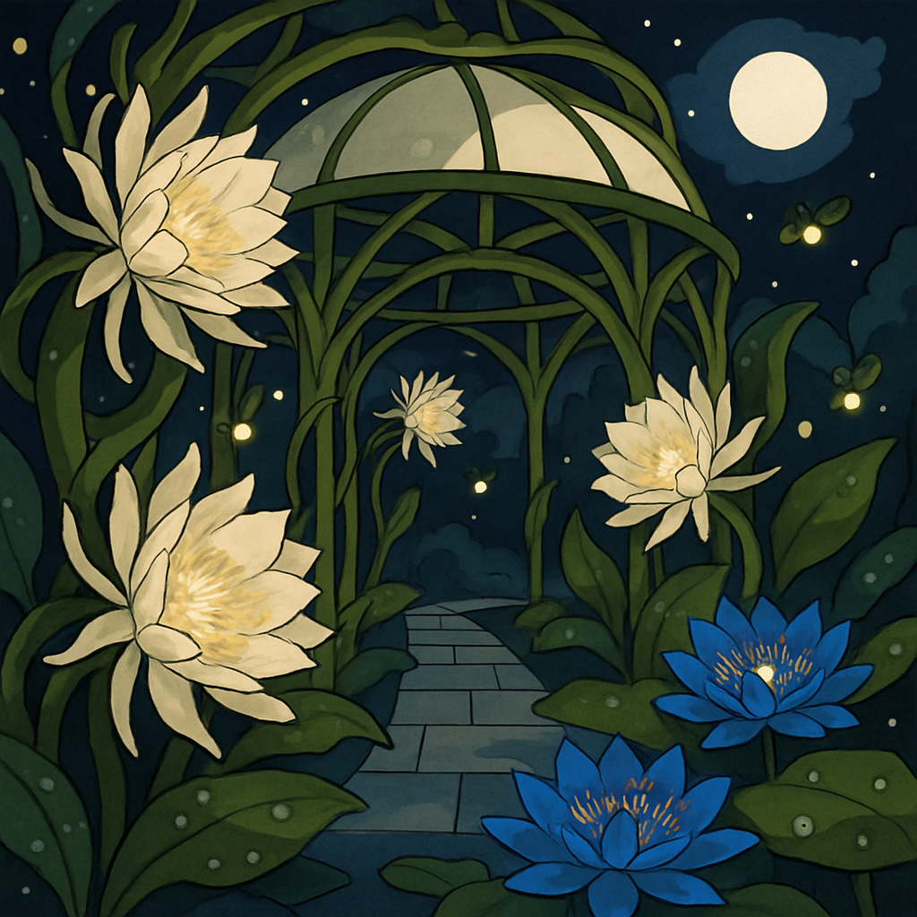 Lattice Pavilion In Midnight Floral Paint by numbers art