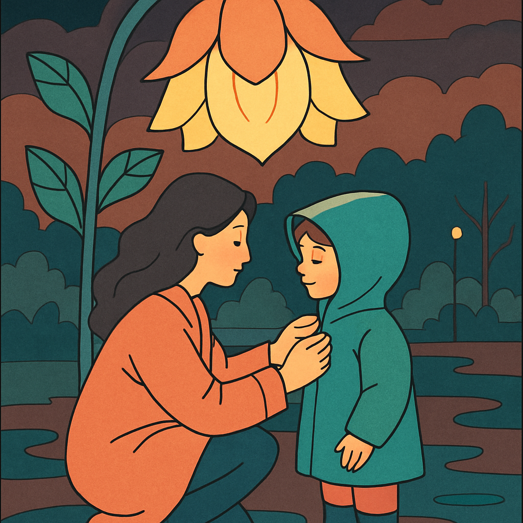 Mother Lantern Garden Embrace Numbered painting kits