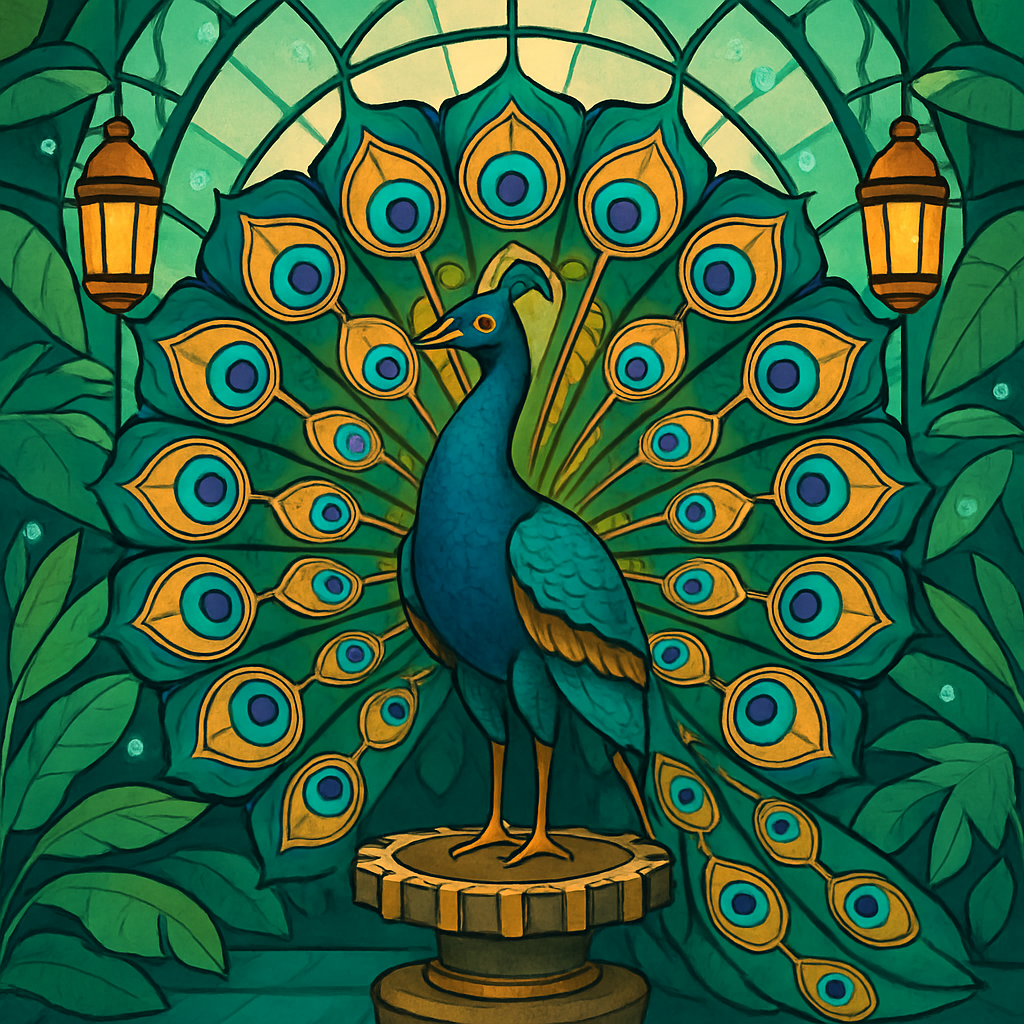 Clockwork Conservatory Peacock paint by number