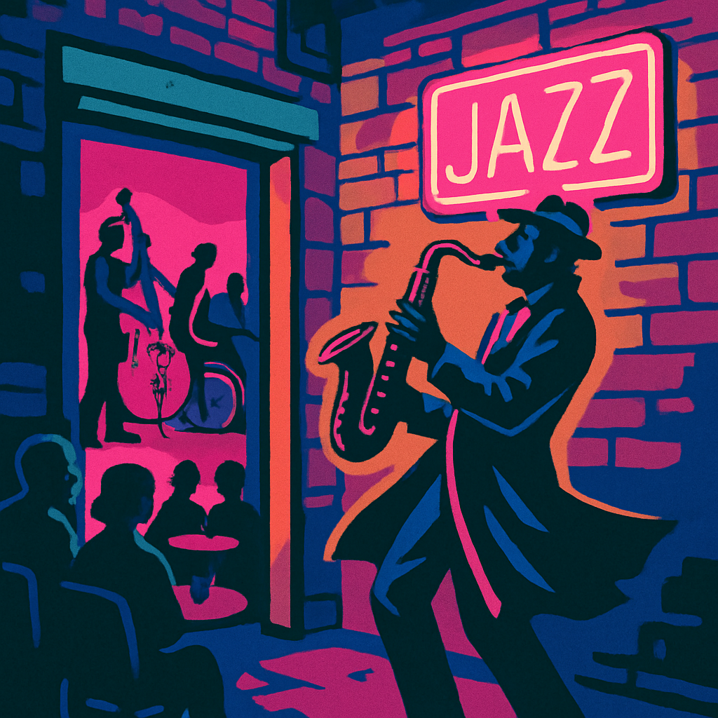 Neon Alley Afterhours With Jazz Pulse paint by numbers