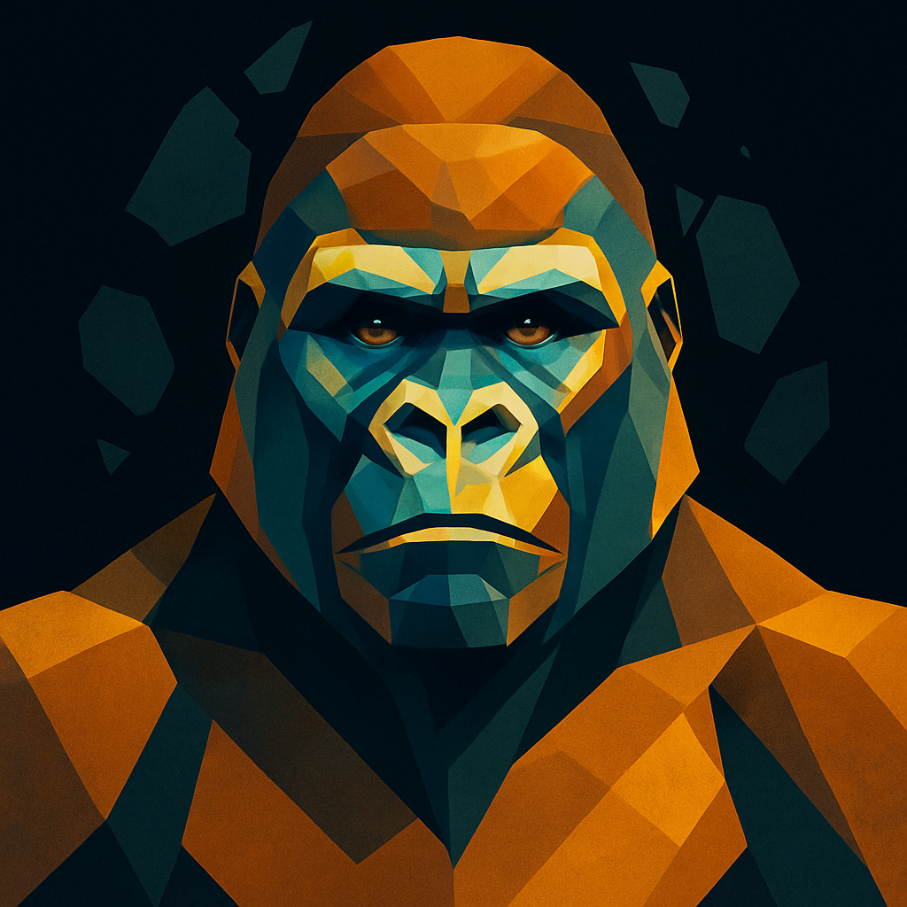 Golden Mantle Gorilla Numbered painting kits
