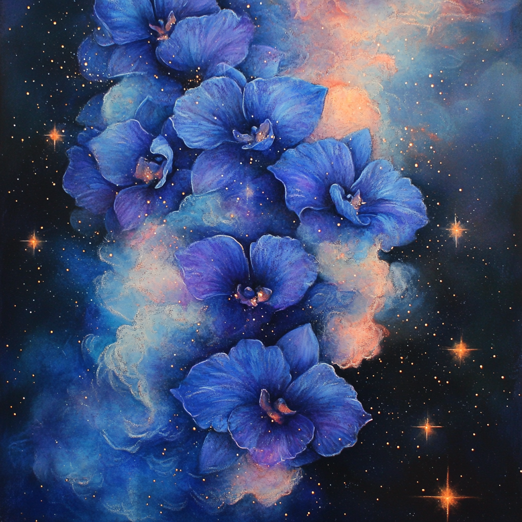 Edgar Degas Inspired Orchid Nebula Stillness DIY paint by numbers