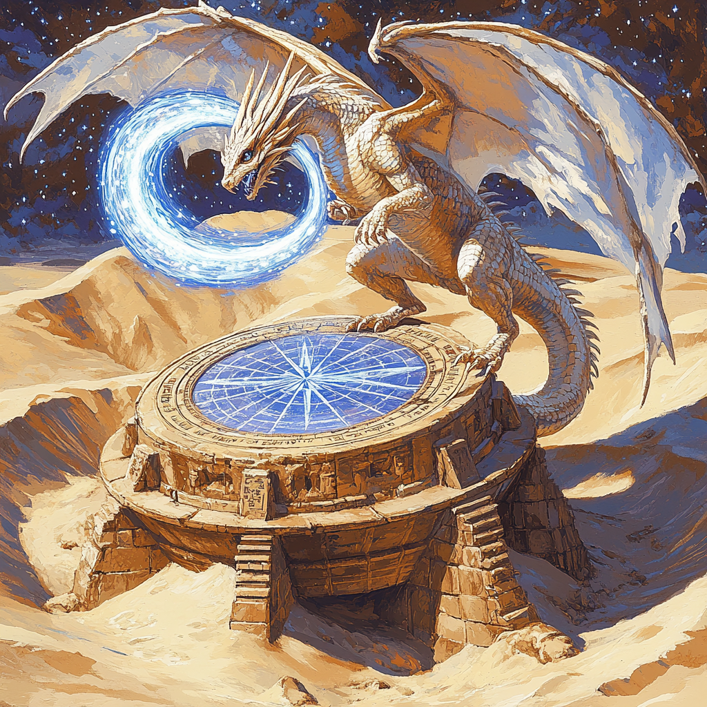 Glass Dune Observatory With Dragon paint by numbers