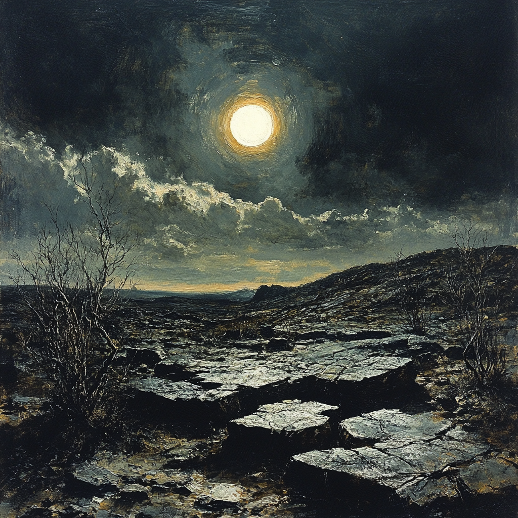 Francisco Goya Inspired Eclipse Over The Basalt Moors Paint by numbers kits