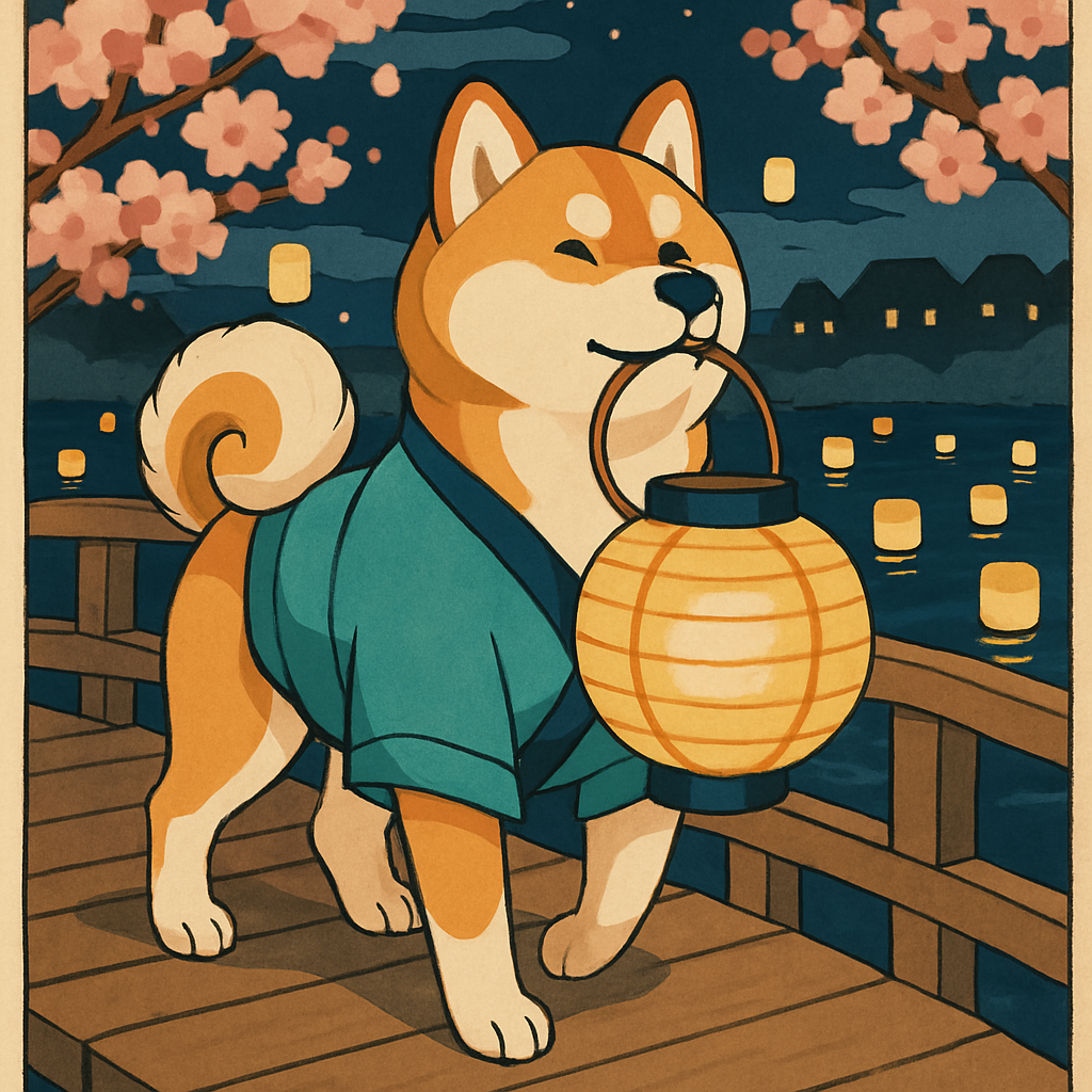 Lantern Festival Dog Parade Numbered painting kits