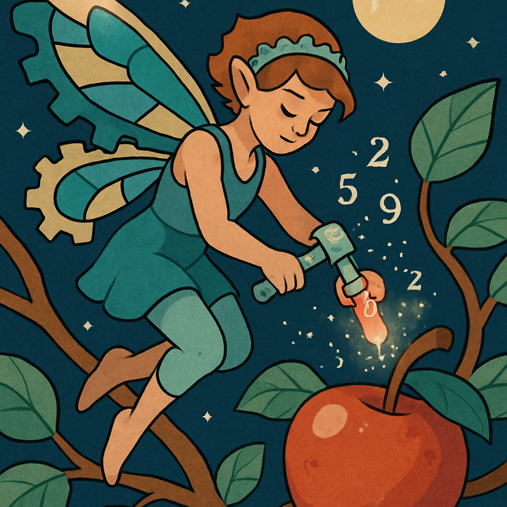 Clockwork Orchard Fairy Paint by numbers art