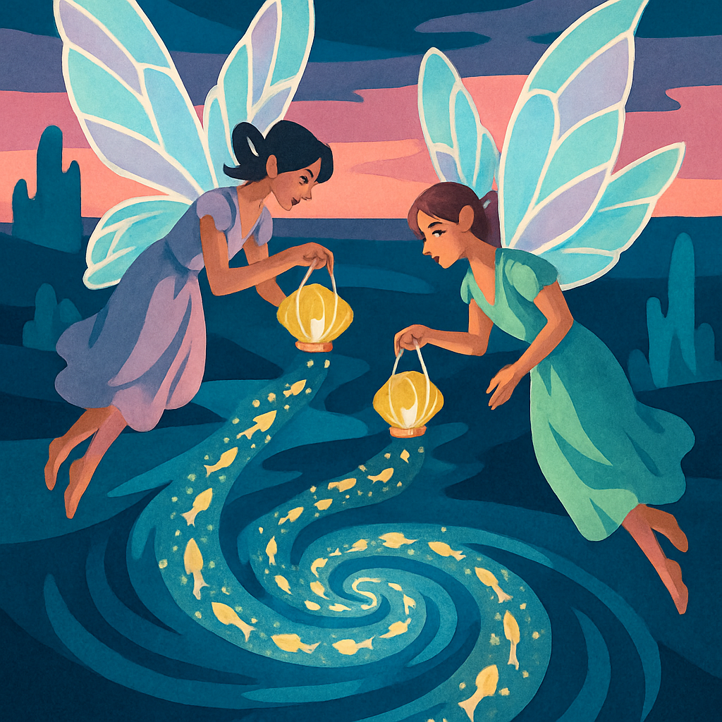 Lantern Reef With Fairy Tidekeepers painting number kit