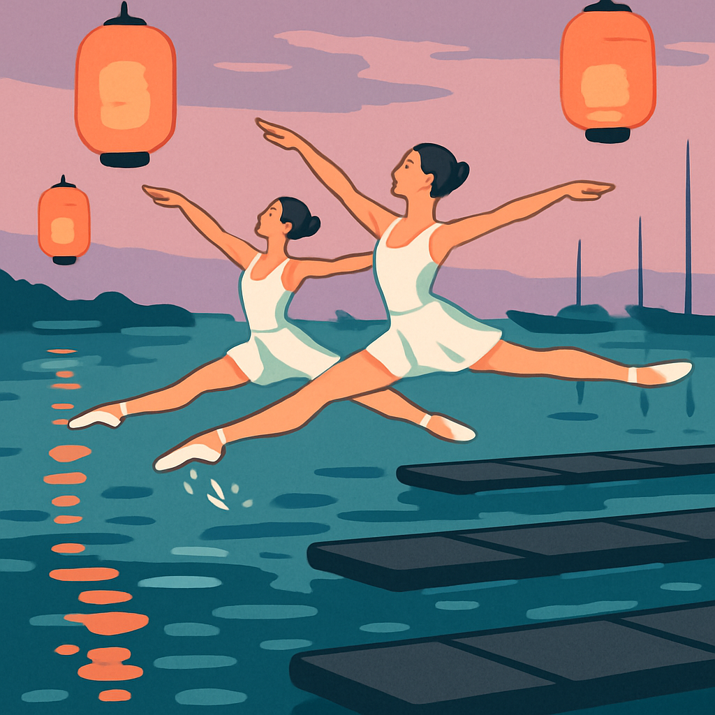 Lanterns Over A Ballet Harbor Paint by numbers kits