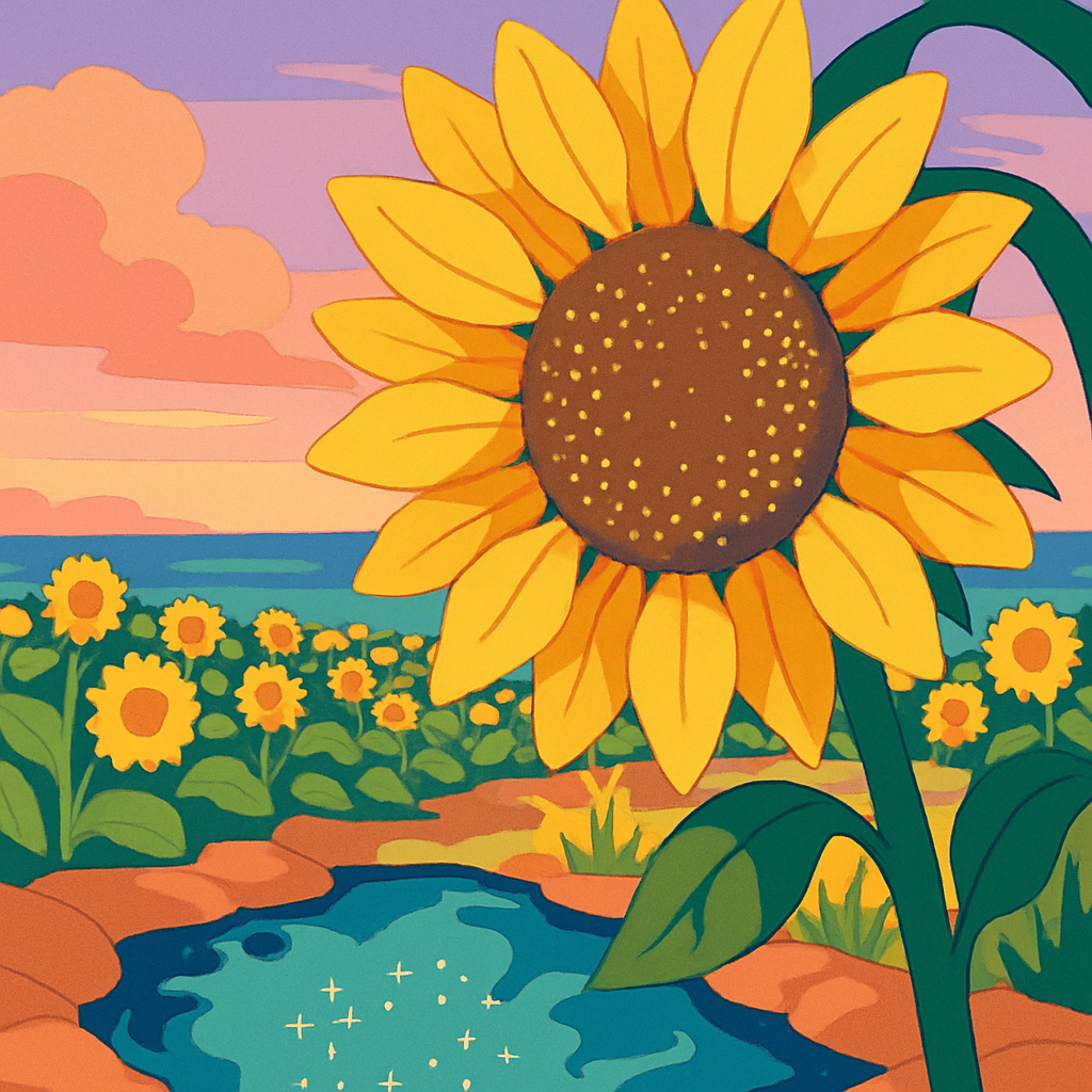 Sunflower With Tidepool Constellations Painting by numbers kit