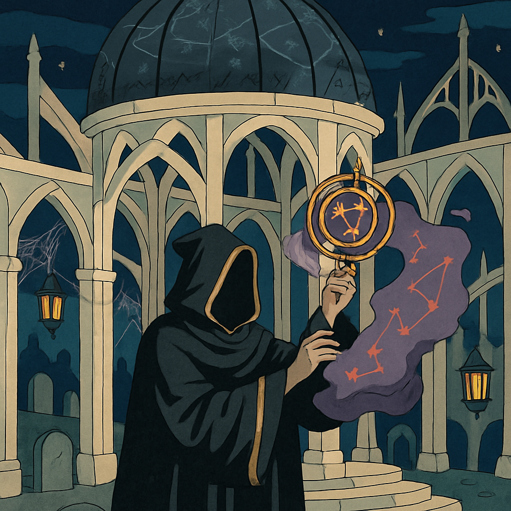 Gothic Crowned Astronomer At The Bone Observatory paint by color