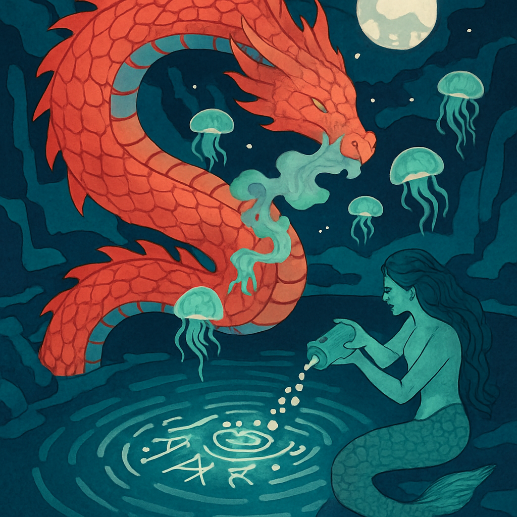 Fantasy-Rooted Coral Dragon Sanctuary DIY paint by numbers