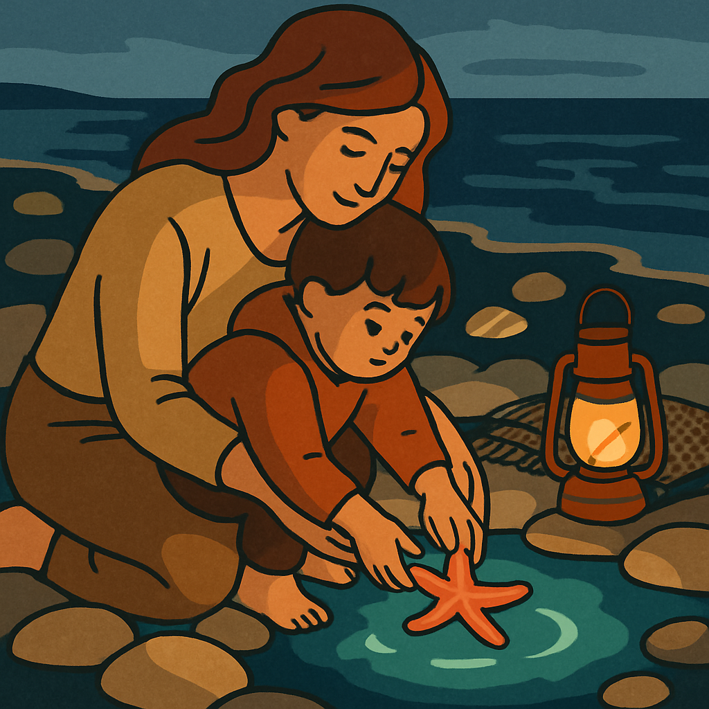 Mother Of The Moonlit Tidepool Paint by numbers kits