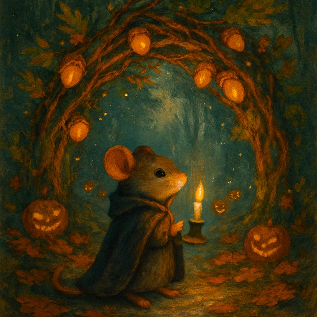 Enchanted Forest Gate Of Candled Acorns Paint by numbers kits