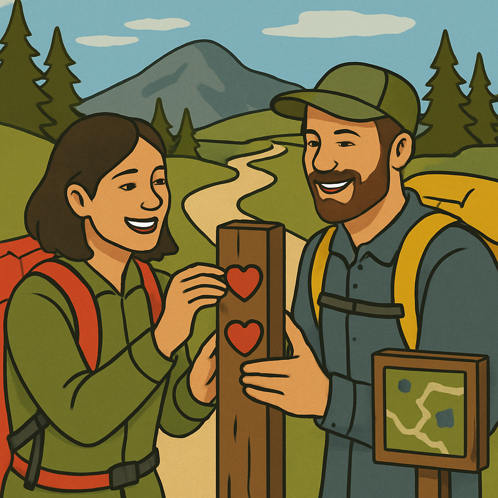 Valentines Day Hiking Trail Love Markers DIY paint by numbers