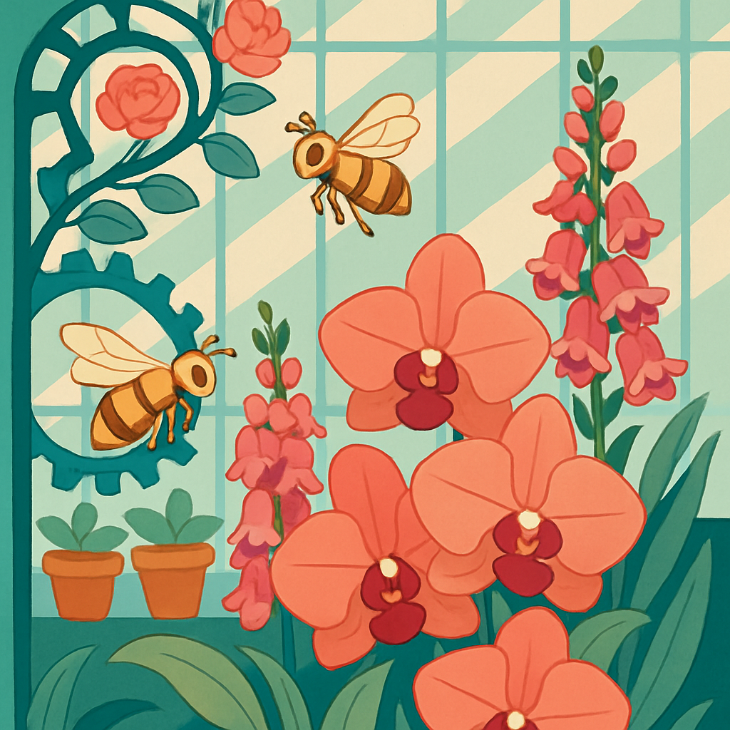 Clockwork Conservatory Flowers painting number kit