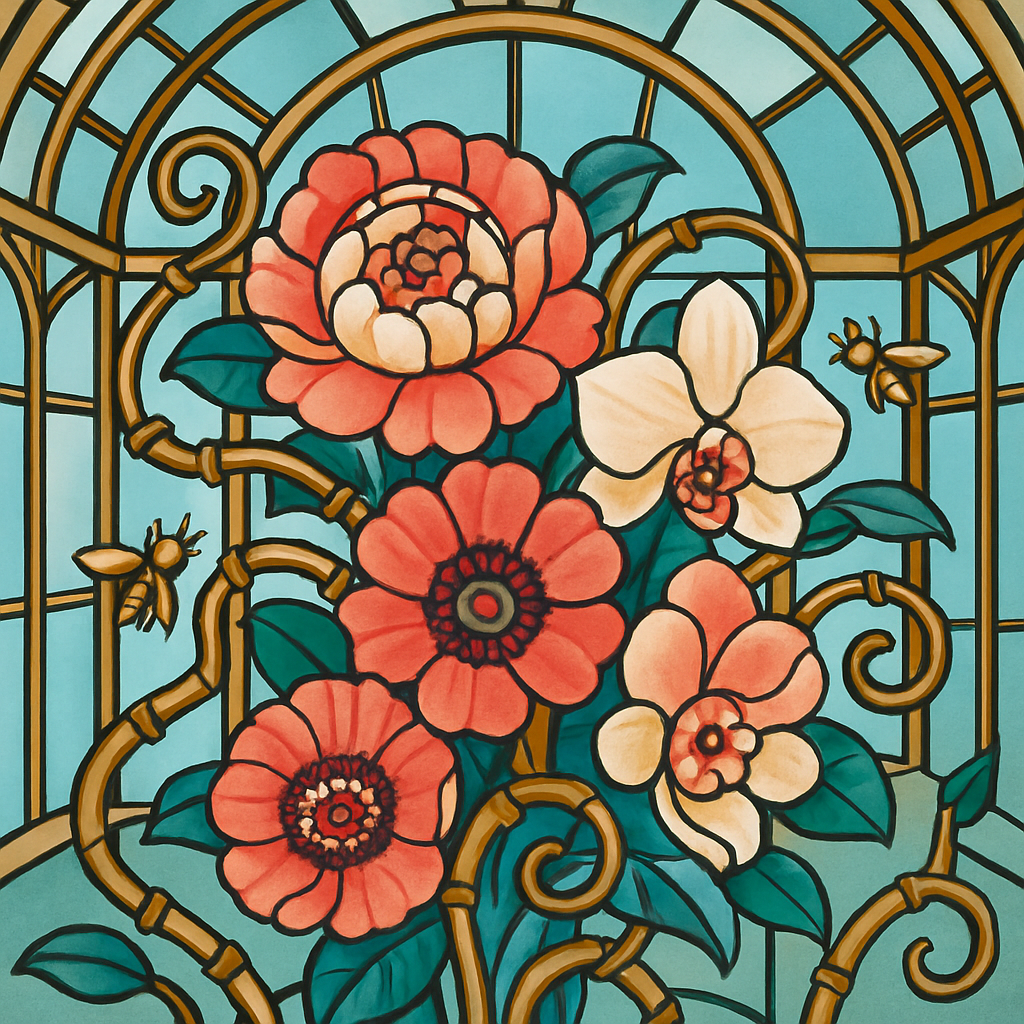 Clockwork Floral Conservatory Paint by numbers art