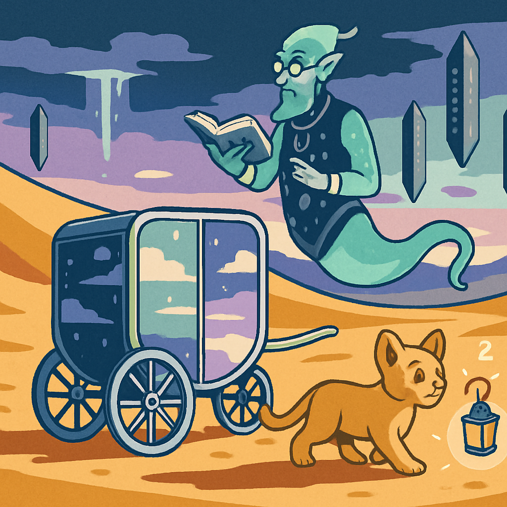 Mirrored Caravan In Fantasy Light DIY paint by numbers