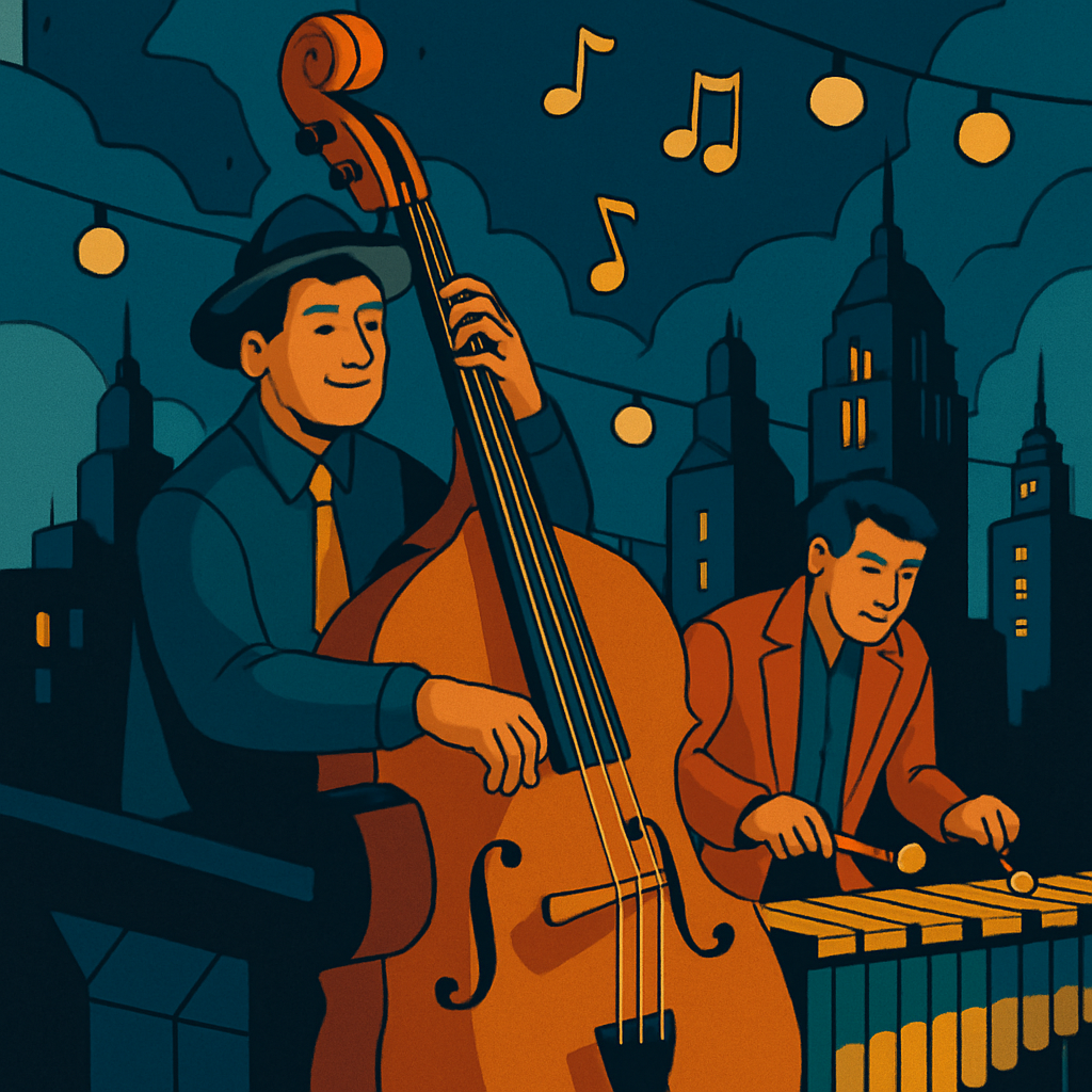 Midnight Bop Jazz Skyline paint by numbers