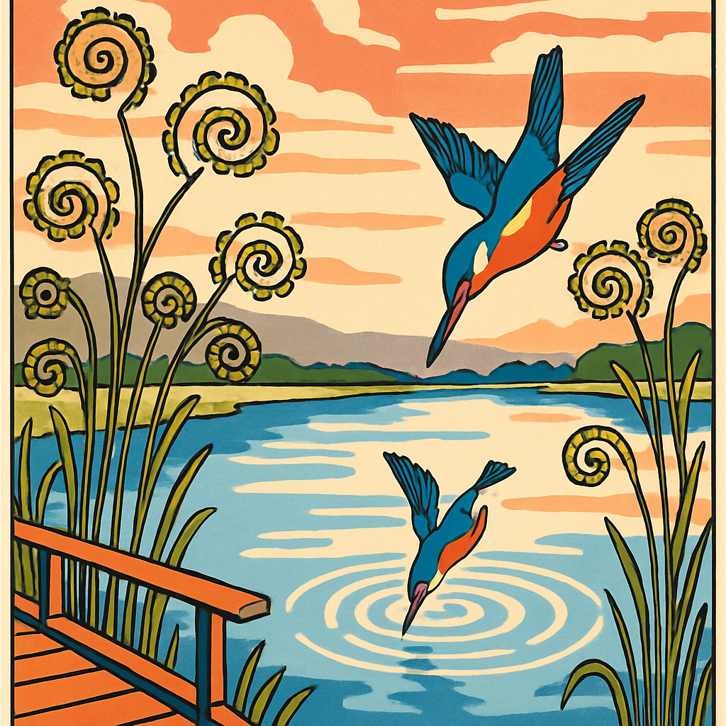 Clockwork Reeds Lake Crafted Painting by numbers kit