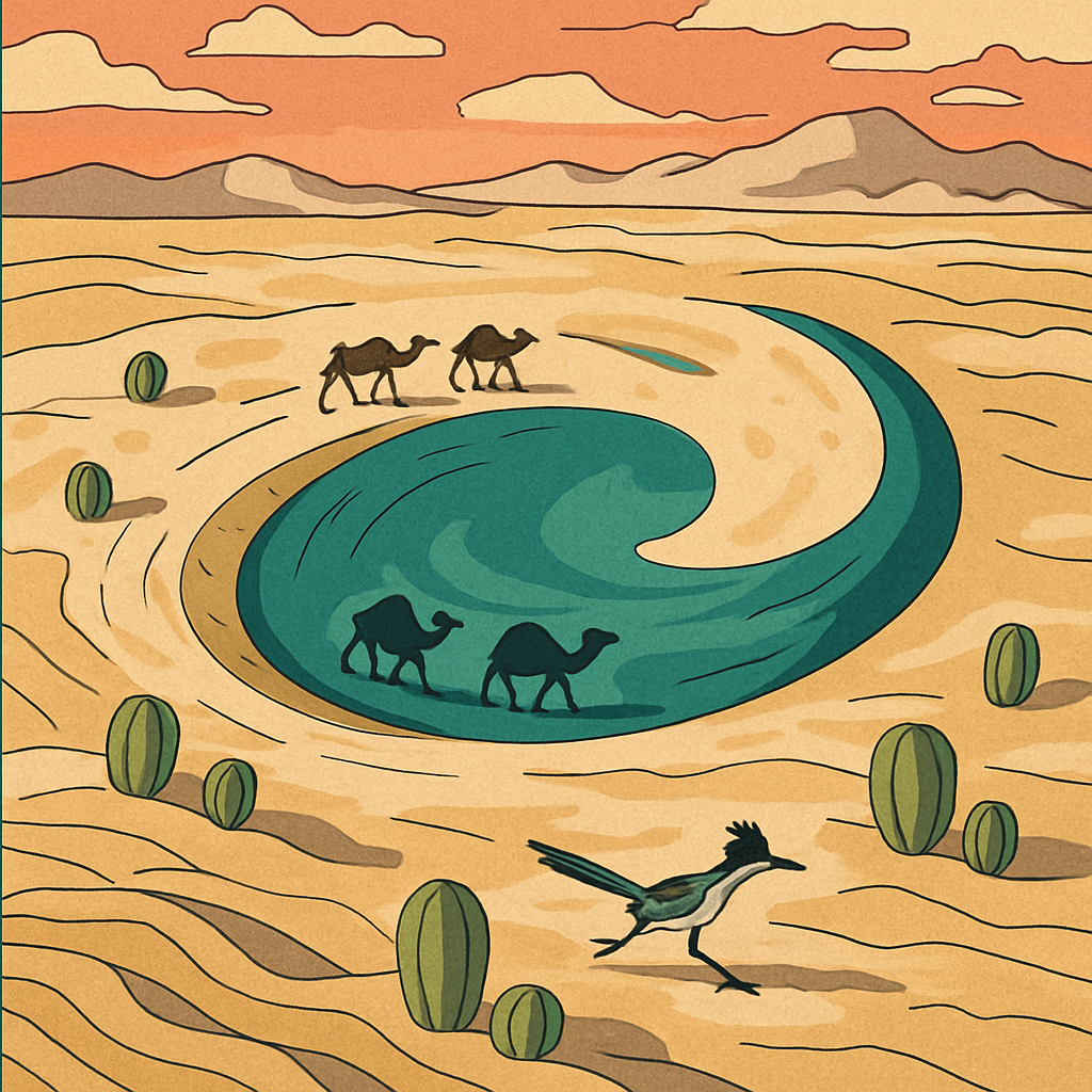 Desert Crafted Oasis Caravan DIY paint by numbers