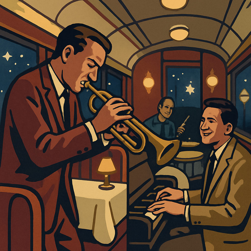 Starlit Jam Session In Jazz Number painting