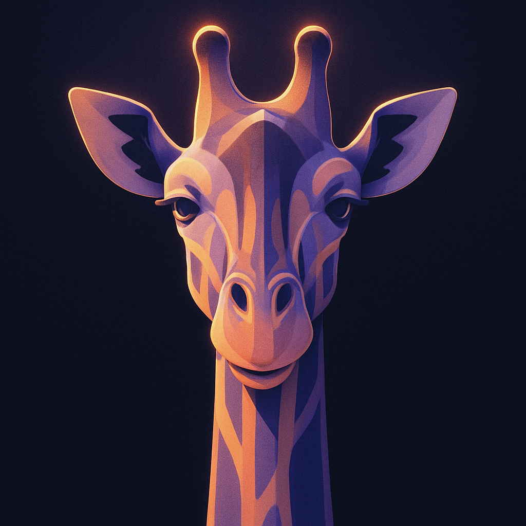 Dusk Prism Giraffe Painting by numbers kit