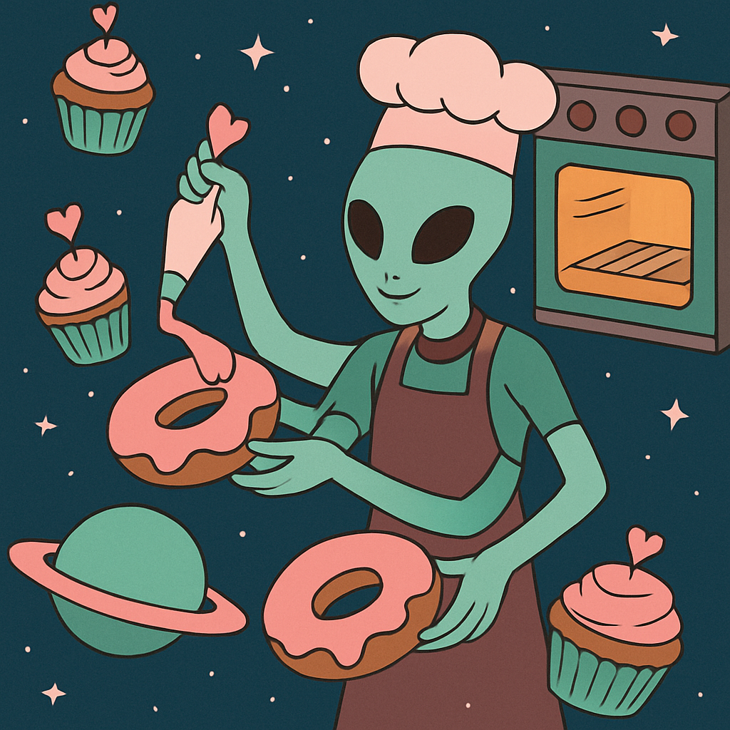 Interstellar Bakery Of Sweet Valentines Day Orbits paint by numbers