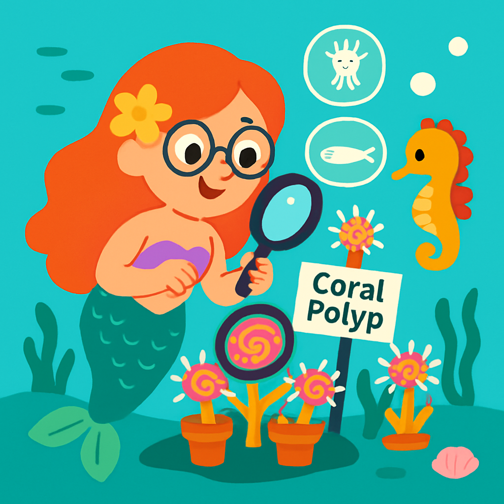 Coral Galaxy Garden With Mermaid Botanist painting number kit