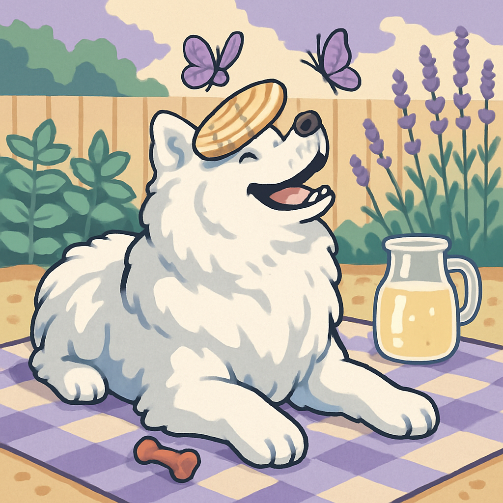 Garden Picnic With Dog Companion paint by numbers