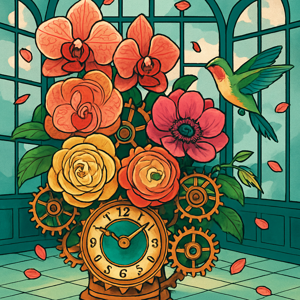 Clockwork Floral Conservatory paint by number