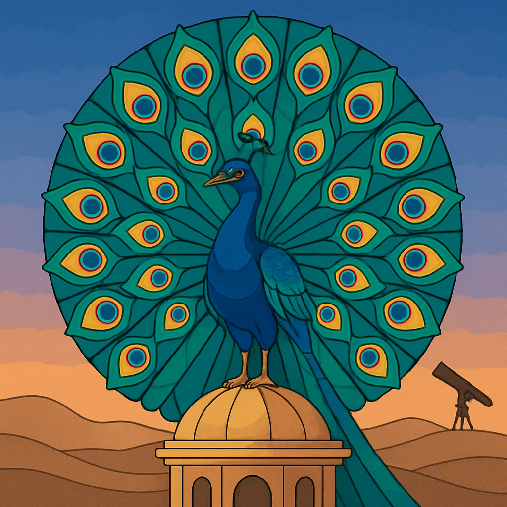 Peacock Mirage In A Desert Observatory paint by numbers