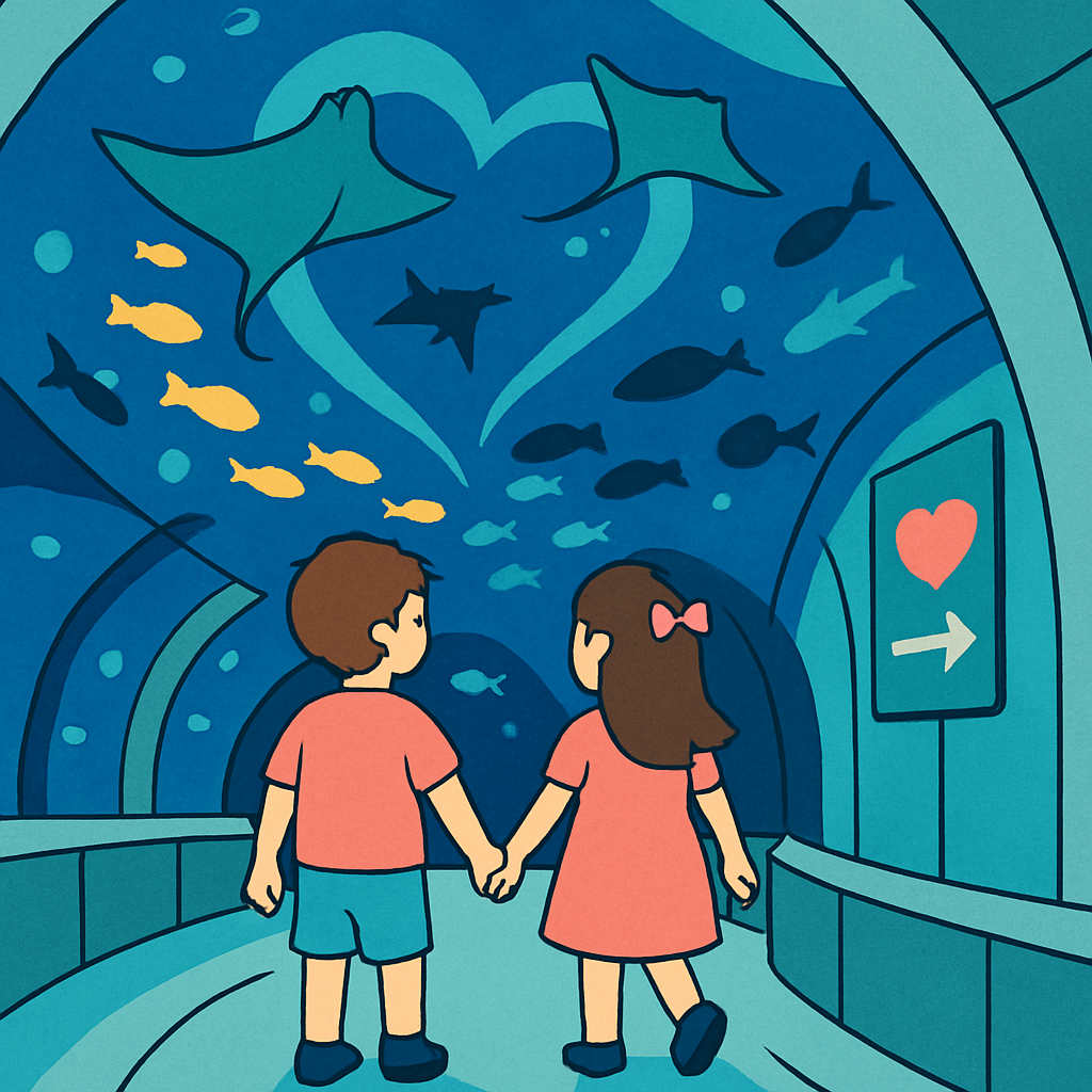 Valentines Day Aquarium Tunnel Handhold Paint by numbers kits