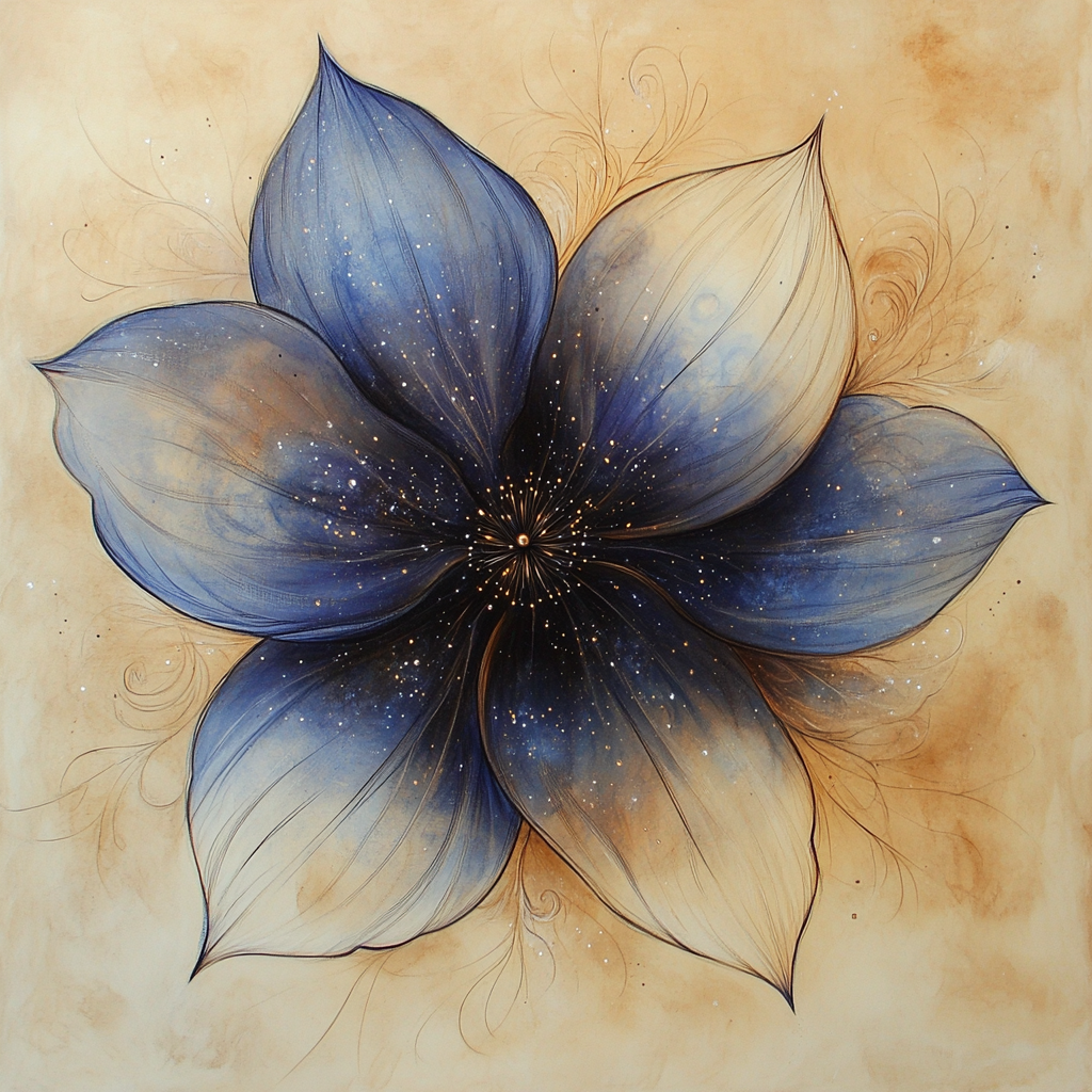 Leonardo Da Vinci Inspired Nebula Orchid Convergence DIY paint by numbers