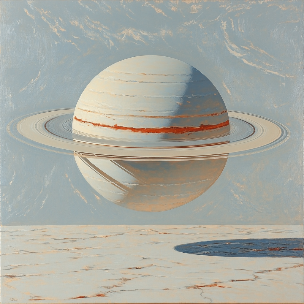 Michelangelo Inspired Saturnian Tempest Number painting