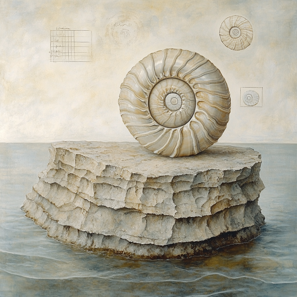 Leonardo Da Vinci Inspired Fossil Tides Of An Ancient Sea paint by number