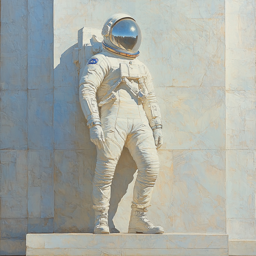 Michelangelo Inspired Marble Astronaut Study paint by color