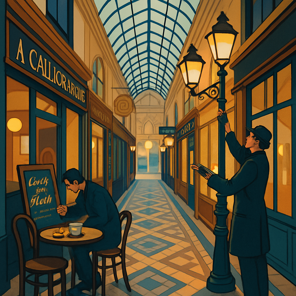 Paris Lanterns Of The Covered Passage paint by numbers