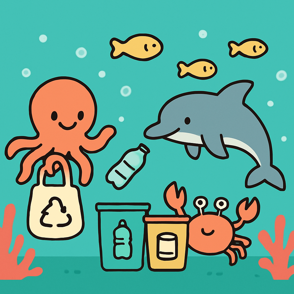 Coral Reef Cleanup Crew paint by number