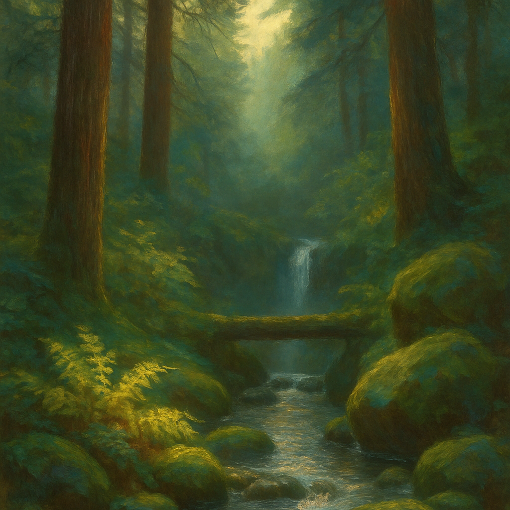 Lantern Sun Through The Cedar Ravine Paint by numbers art