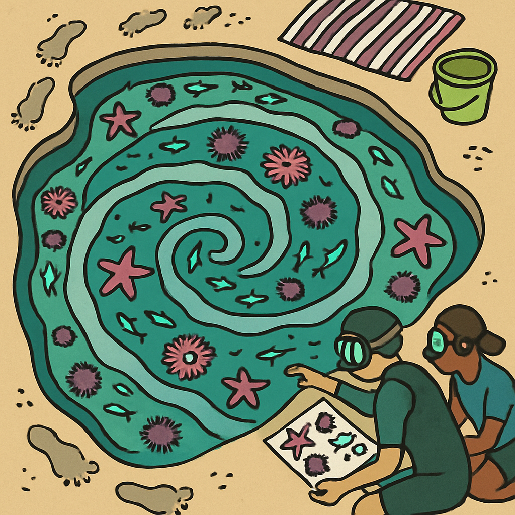 Tide Pool Mosaic At The Beach Paint by numbers art