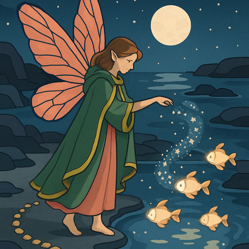 Lanternlit Tidepool With Fairy Glow Numbered painting kits