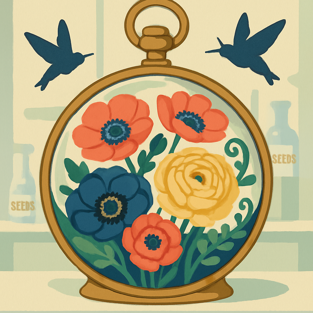 Clockwork Terrarium Floral Blueprint painting number kit